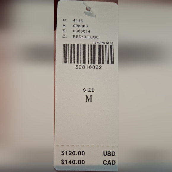 Anthropologie Red Off The Shoulder Medium Weight Sweater Sz M NWT - Picture 7 of 12